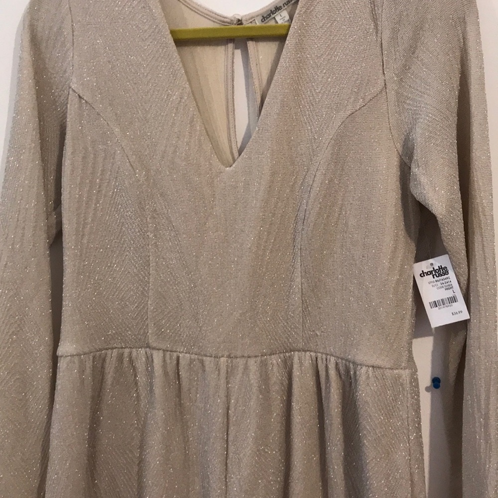 Champaign Sparkly Romper -Charlotte Russe